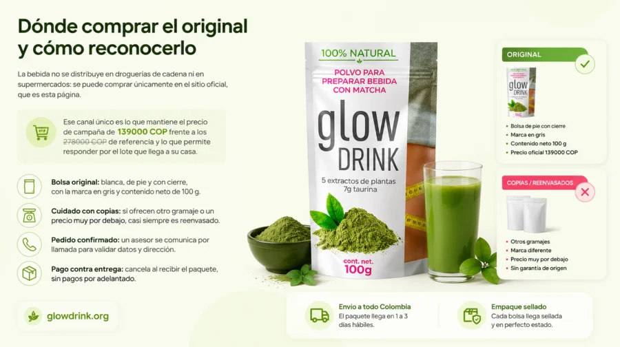 Glow Drink — bolsa original de 100 g pedida en el sitio oficial